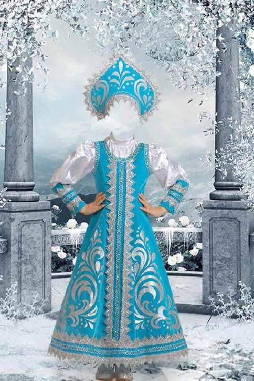 Костюм снегурочки  - шаблоны для photoshop