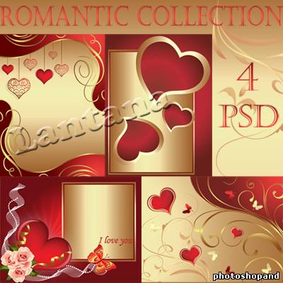 PSD исходники - Романтическая коллекция № 5
