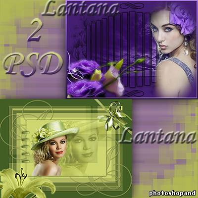 PSD исходники для фотошопа - Green and violet