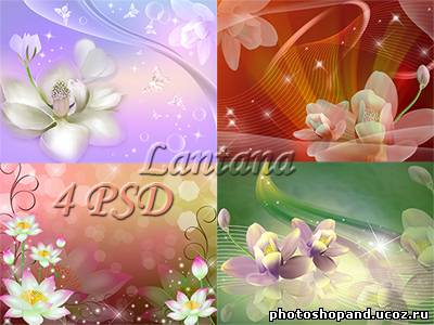 PSD исходники - Сказочная нимфея