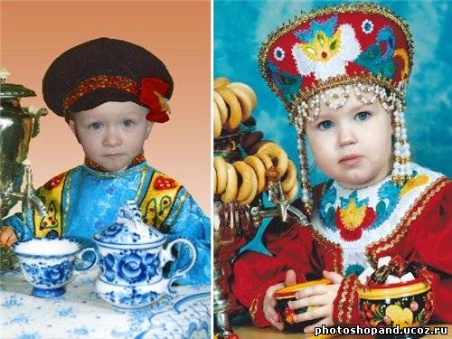 Детские шаблоны - У самовара